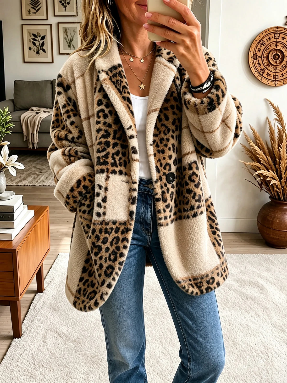 Joanne Cozy Multi-Color Plaid Coat - Nora & Rose Maine, view 9