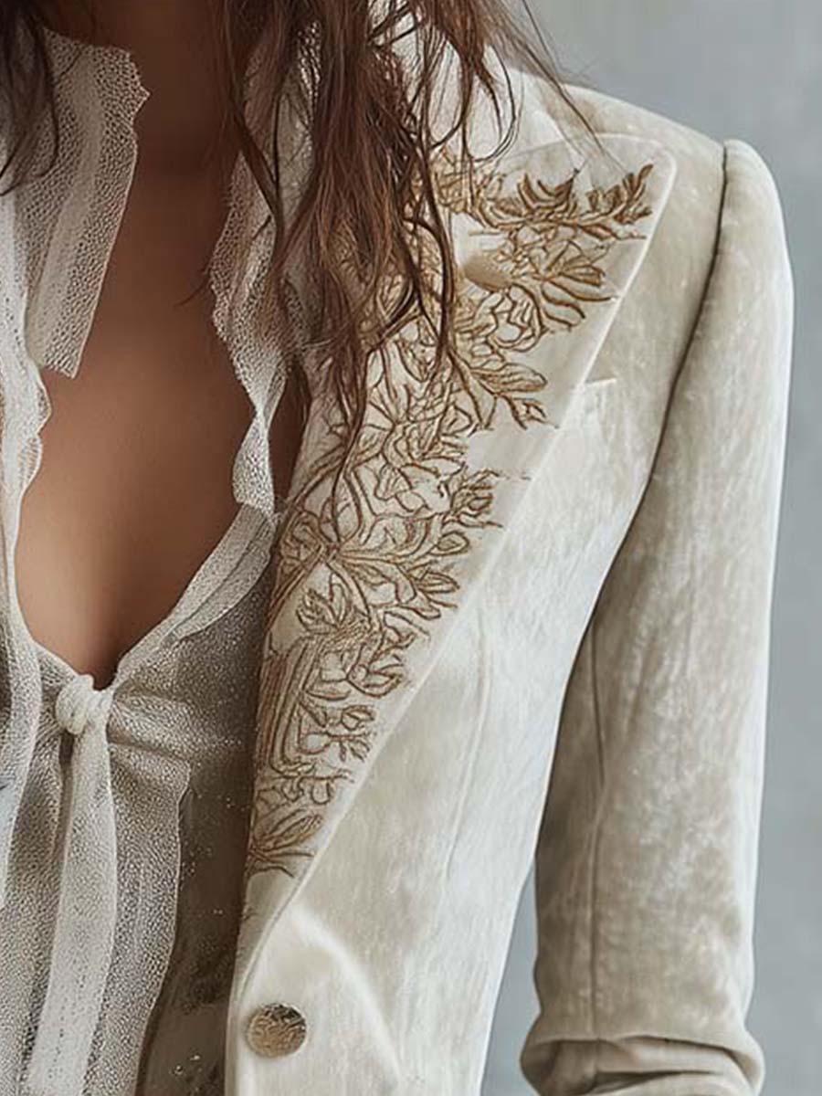 Ivory Embroidered