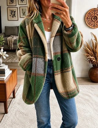 Joanne Cozy Multi-Color Plaid Coat - Nora & Rose Maine, view 7