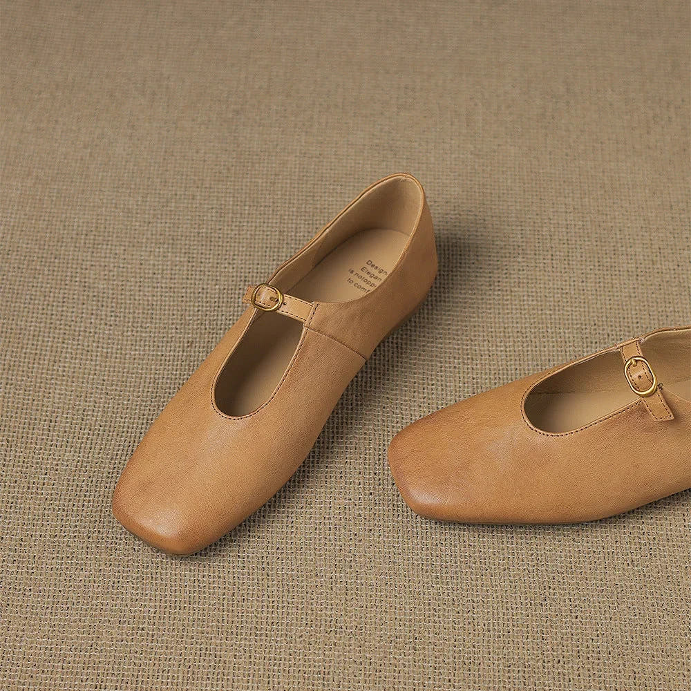 Elspeth | High-Vamp Mary Jane Flats