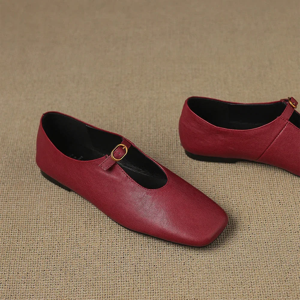 Elspeth | High-Vamp Mary Jane Flats