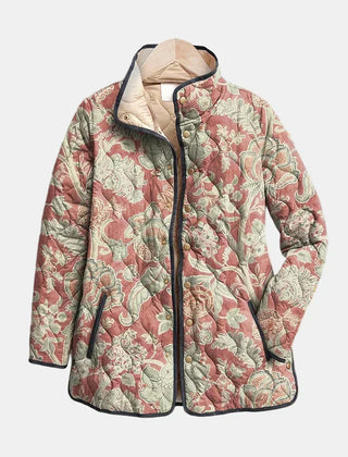 Naya Vintage Floral Casual Quilted Jacket - Nora & Rose Maine