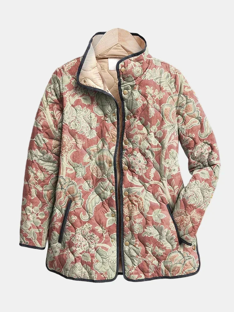 Naya Vintage Floral Casual Quilted Jacket - Nora & Rose Maine