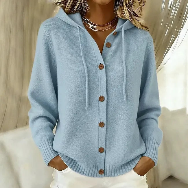 Goldie Hooded Button Cardigan - Nora & Rose Maine, view 2