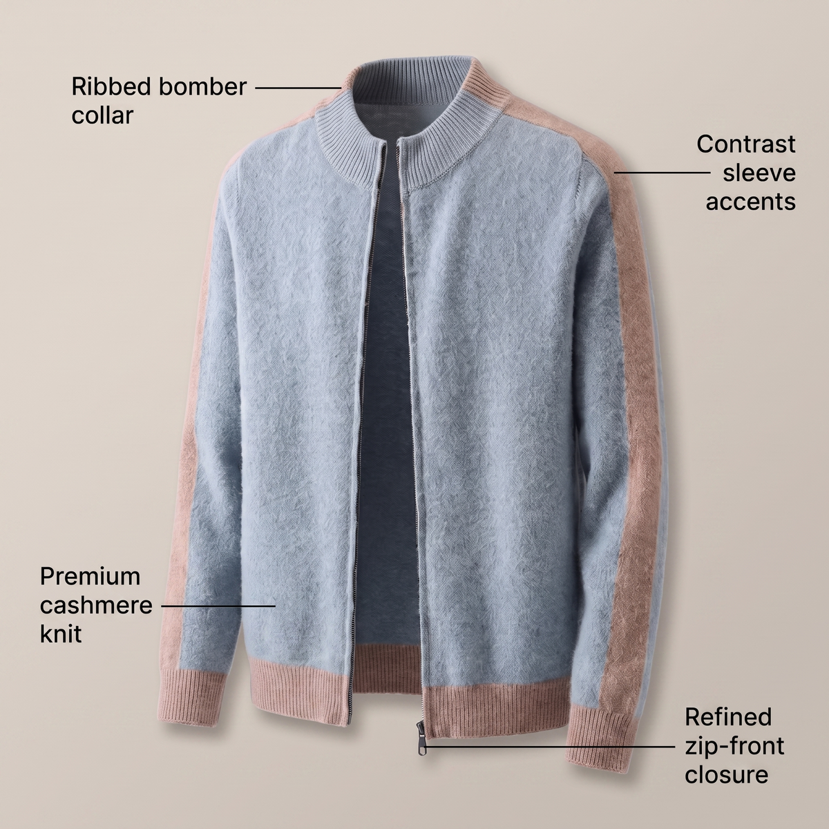 Ferrara | Soft-Knit Zip-through Jacket