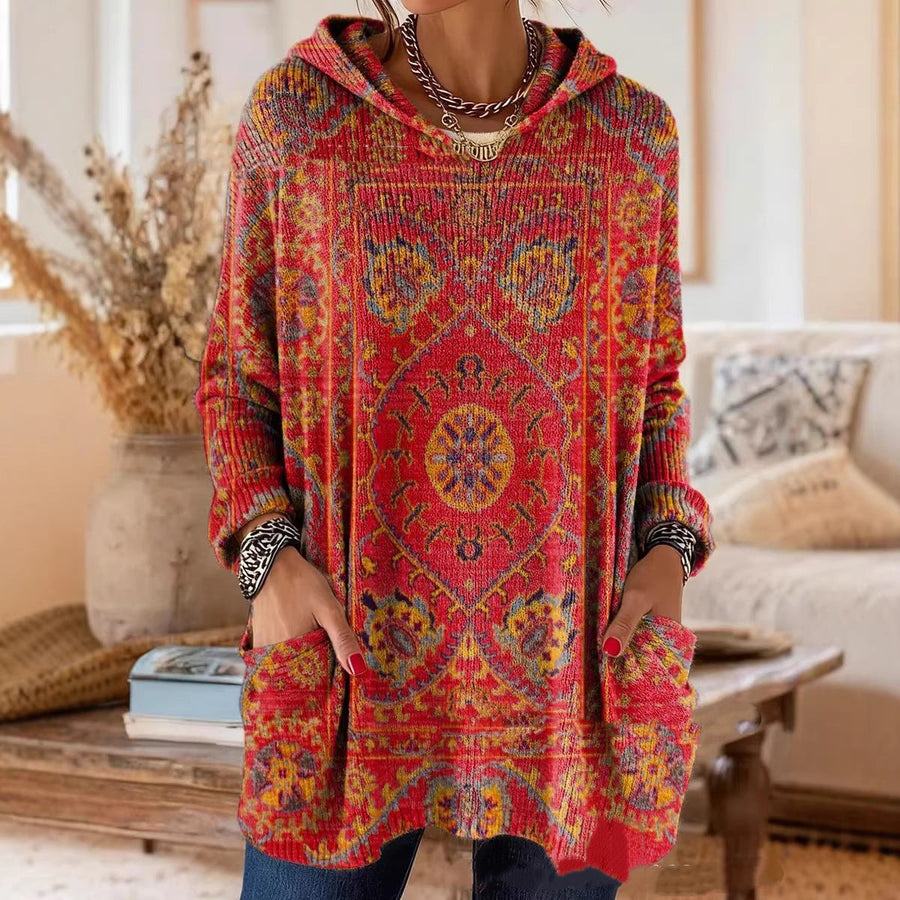 Lizzy Retro Print Hooded Tunic - Nora & Rose Maine