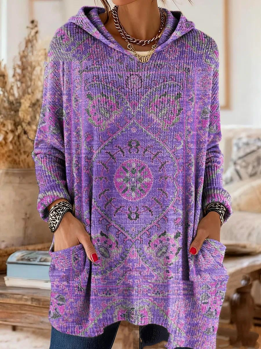 Lizzy Retro Print Hooded Tunic - Nora & Rose Maine, view 2