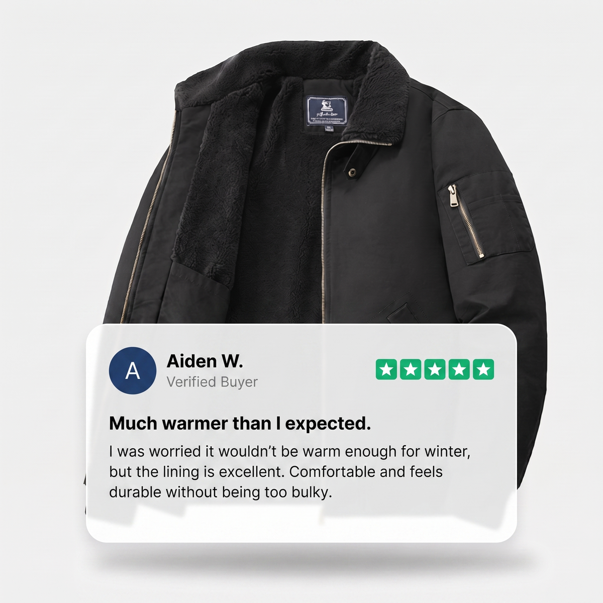 Graham | Fleece Bomber Jacket