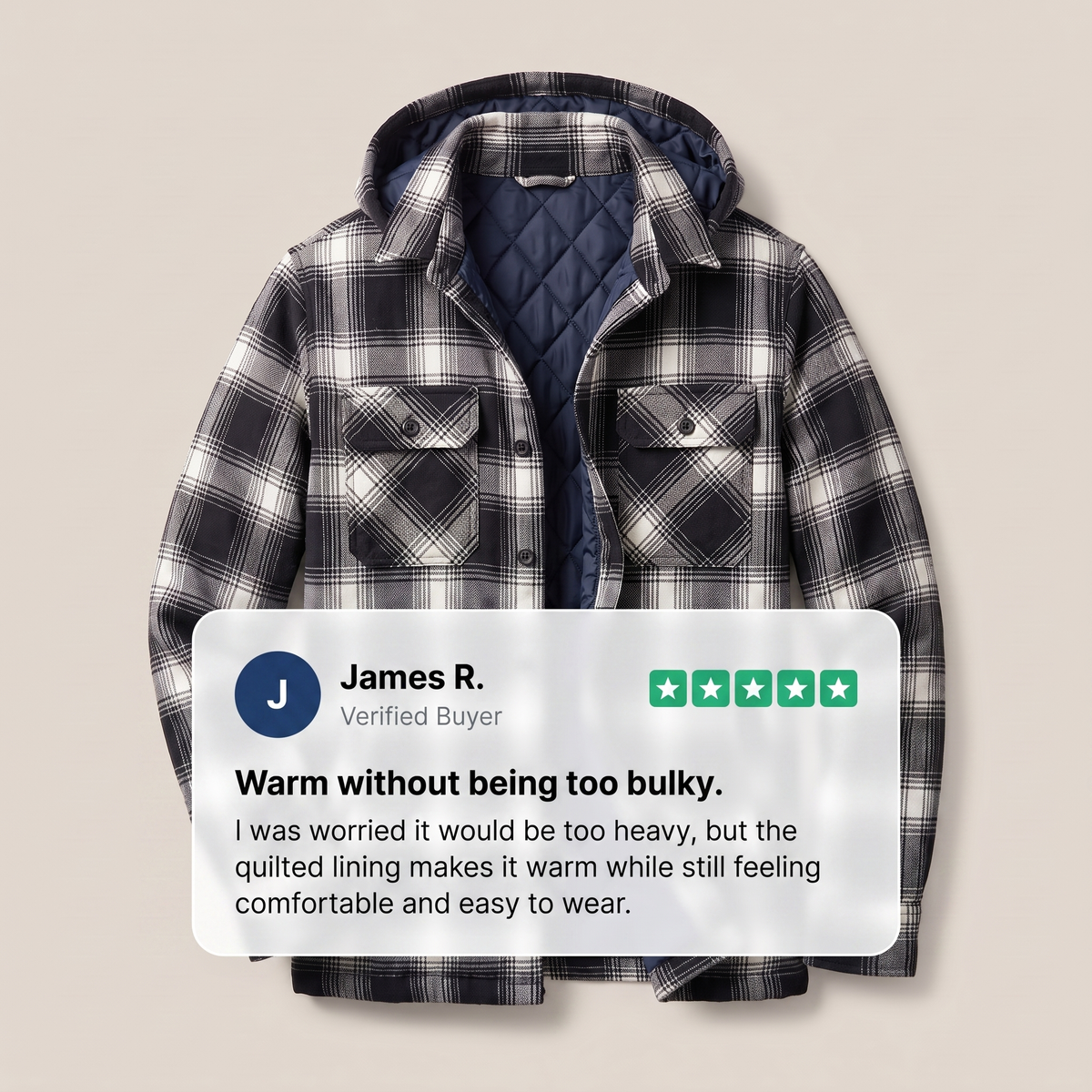 Harry | Jacket Flannel with Removable Hood