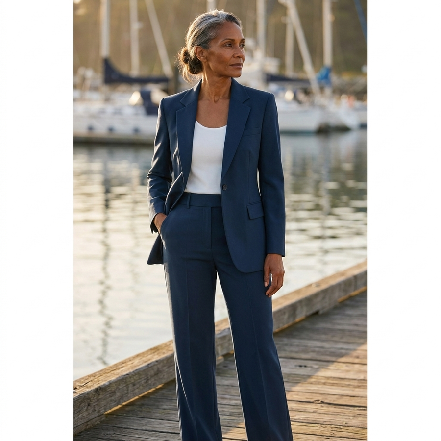 Women’s Two-Piece Tailored Suit with Blazer and Trousers - Nora & Rose Maine, view 2