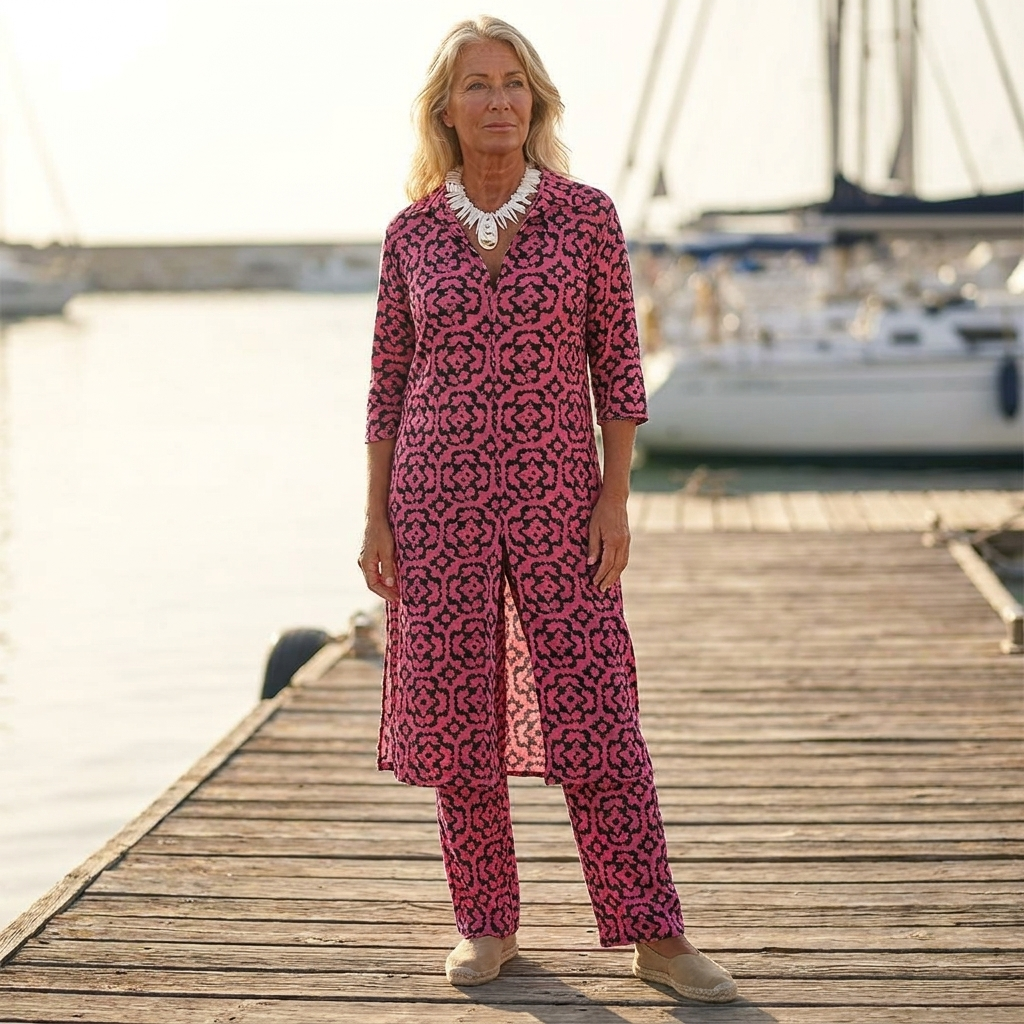 Sara Button-Up Two-Piece Set - Nora & Rose Maine, view 2