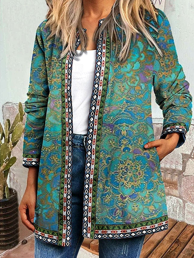 Rosemary Floral Patchwork Quilted Jacket - Nora & Rose Maine, view 7