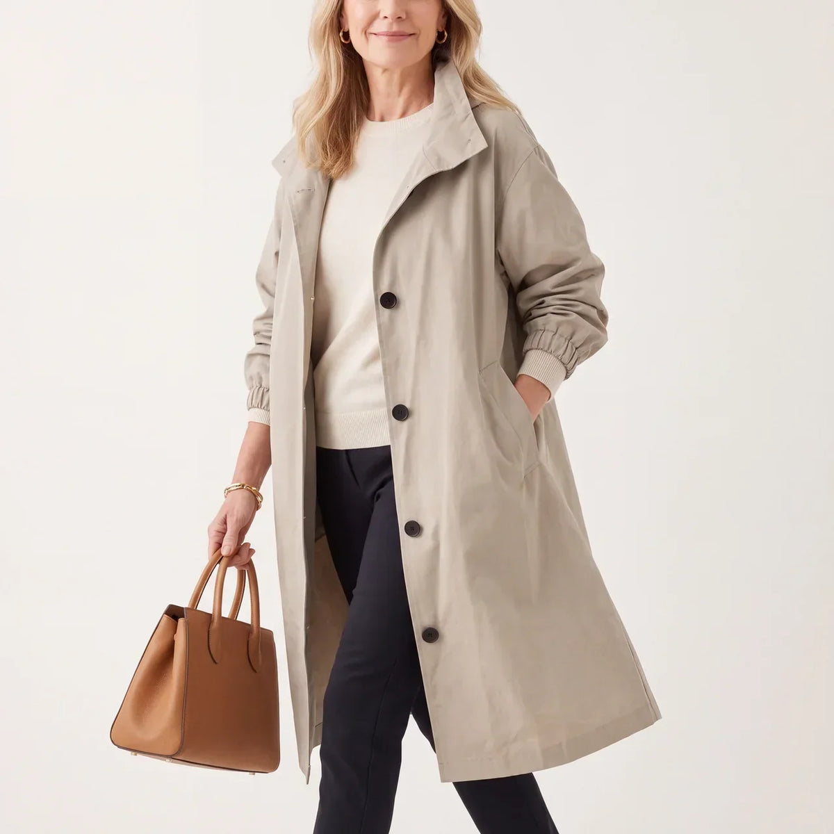 Gisele | Elegant Hooded Trench Coat