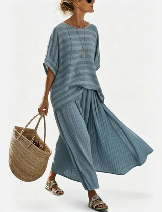 Margot Relaxed Top and Wide Skirt Set - Nora & Rose Maine, view 2