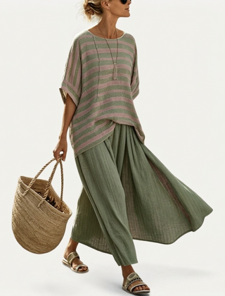 Margot Relaxed Top and Wide Skirt Set - Nora & Rose Maine, view 3
