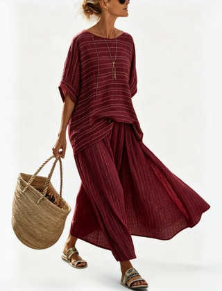 Margot Relaxed Top and Wide Skirt Set - Nora & Rose Maine, view 4