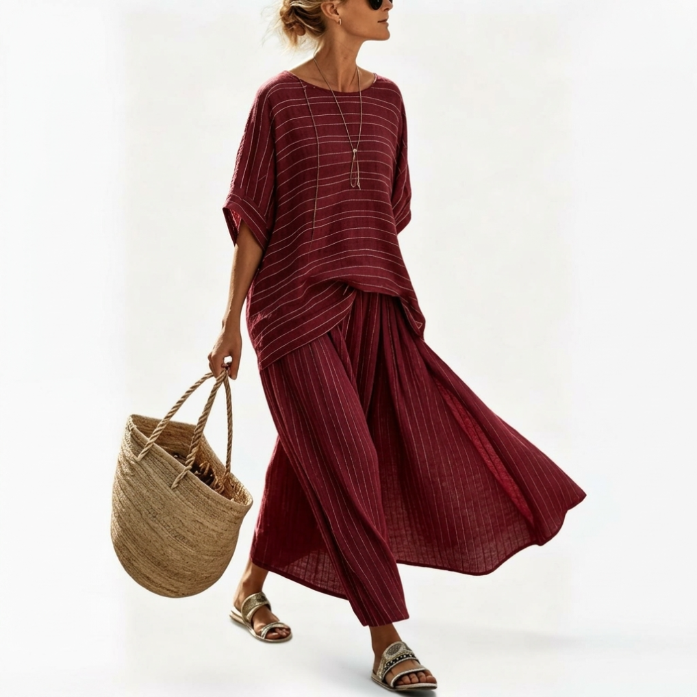 Margot Relaxed Top and Wide Skirt Set - Nora & Rose Maine, view 4