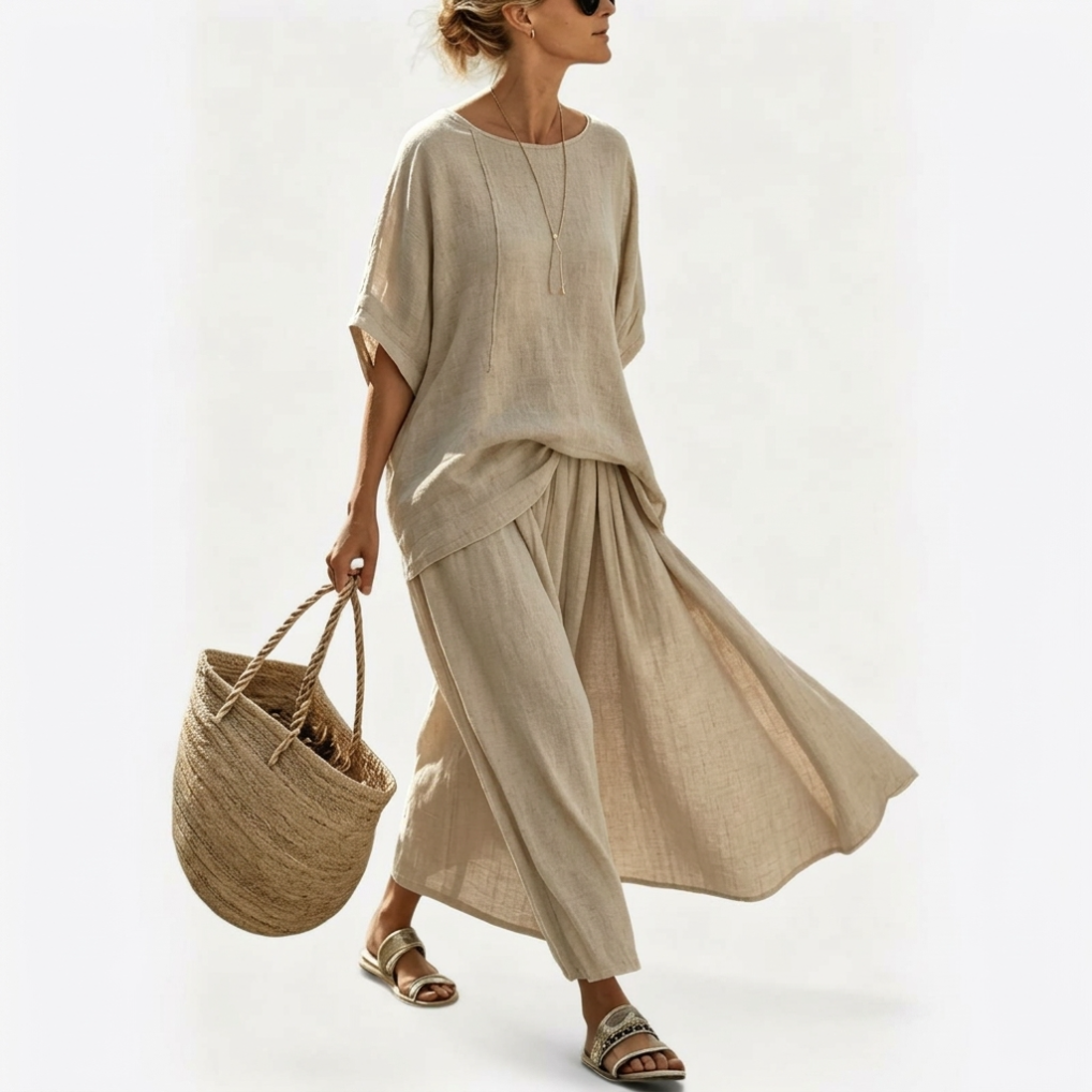 Margot Relaxed Top and Wide Skirt Set - Nora & Rose Maine, view 5