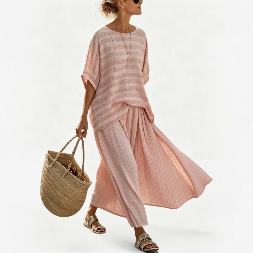 Margot Relaxed Top and Wide Skirt Set - Nora & Rose Maine