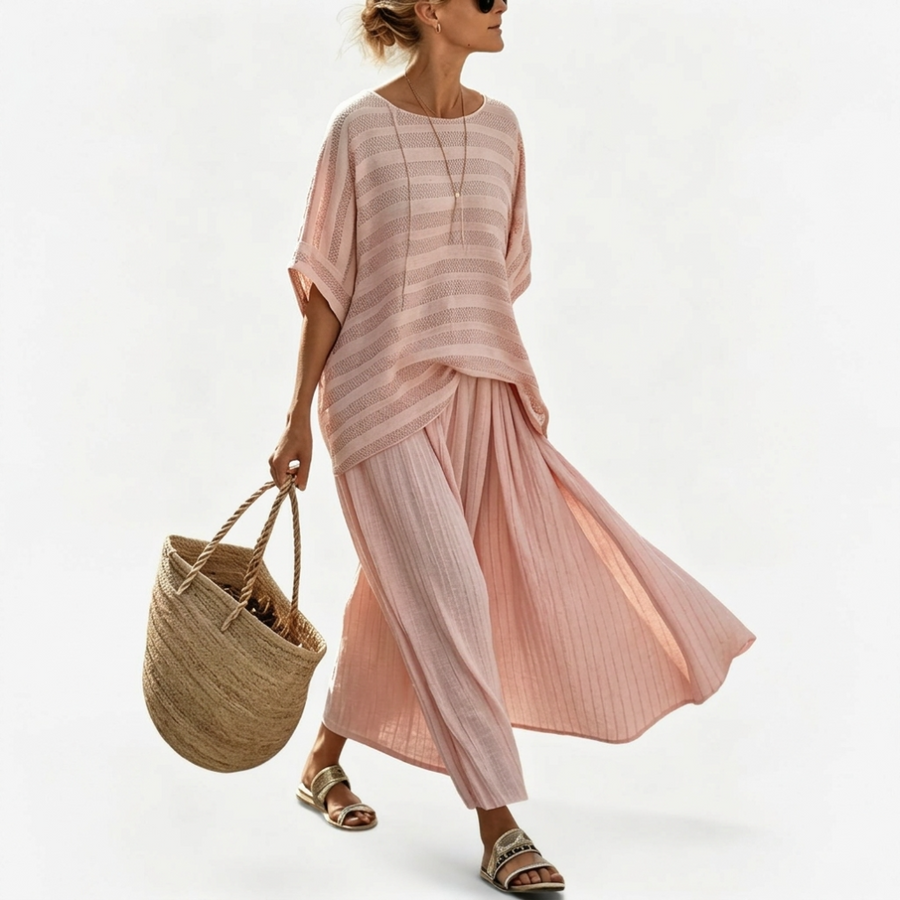 Margot Relaxed Top and Wide Skirt Set - Nora & Rose Maine