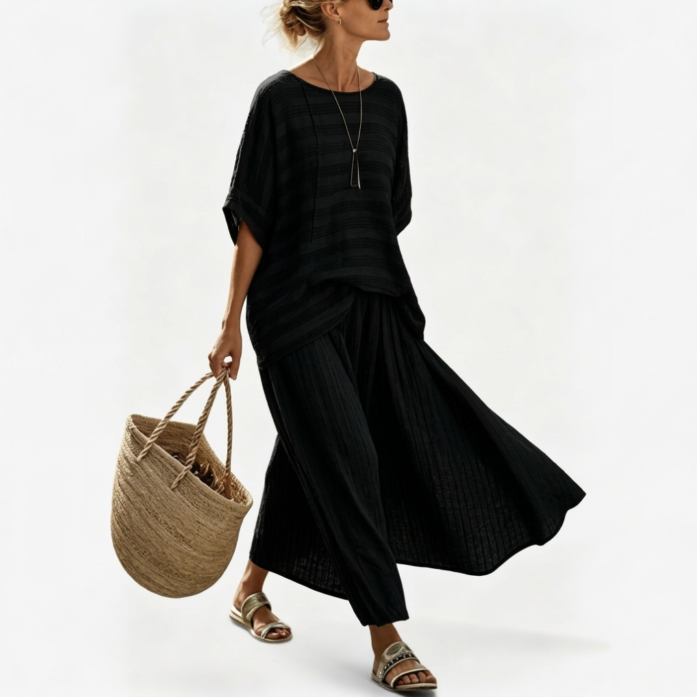 Margot Relaxed Top and Wide Skirt Set - Nora & Rose Maine, view 7