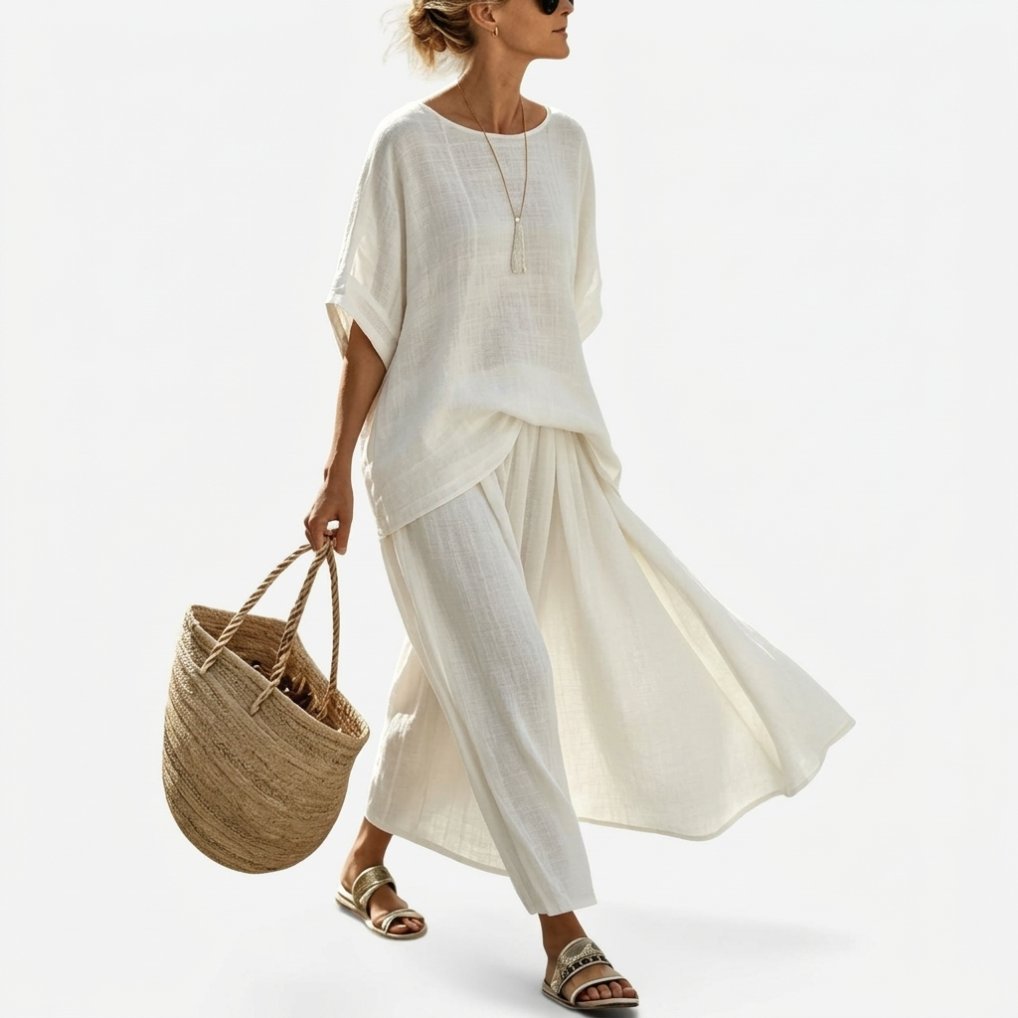 Margot Relaxed Top and Wide Skirt Set - Nora & Rose Maine, view 6