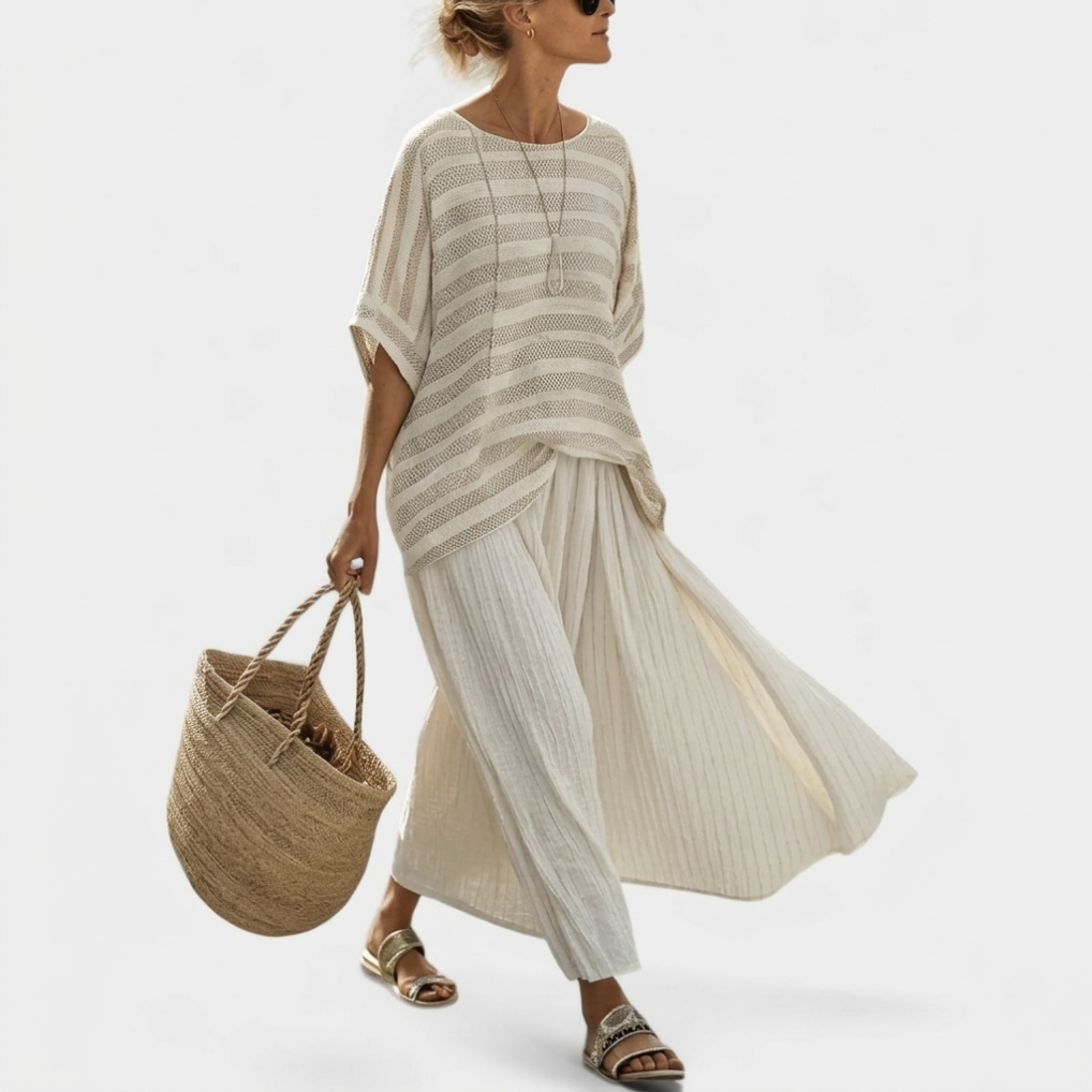 Margot Relaxed Top and Wide Skirt Set - Nora & Rose Maine, view 9