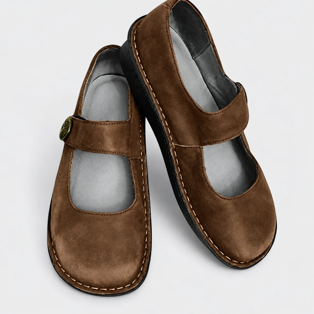 Imara Mary Jane Comfort Shoes - Brown