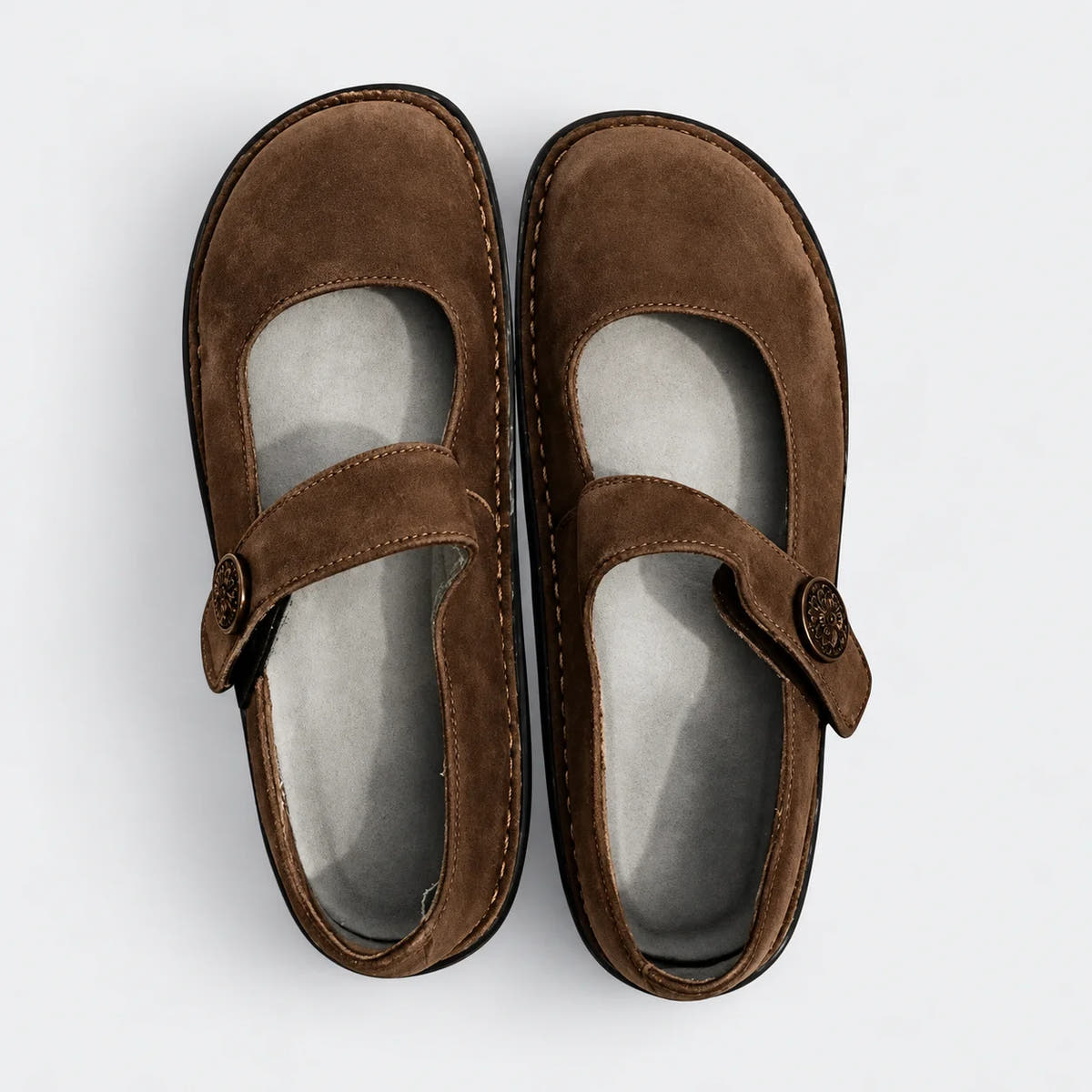 Imara Mary Jane Comfort Shoes - Brown