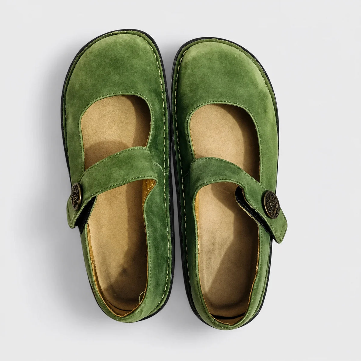 Imara Mary Jane Comfort Shoes - Green