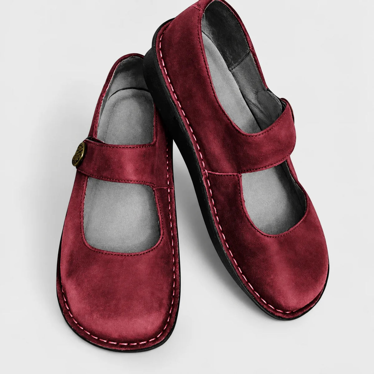 Imara Mary Jane Comfort Shoes - Red