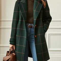 Jennifer Knit Check Coat - Nora & Rose Maine