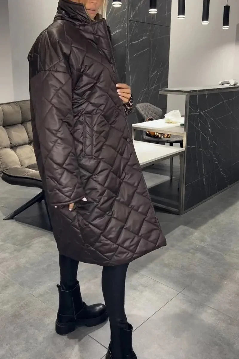 Kendall | Quilted Leopard-Lined Coat