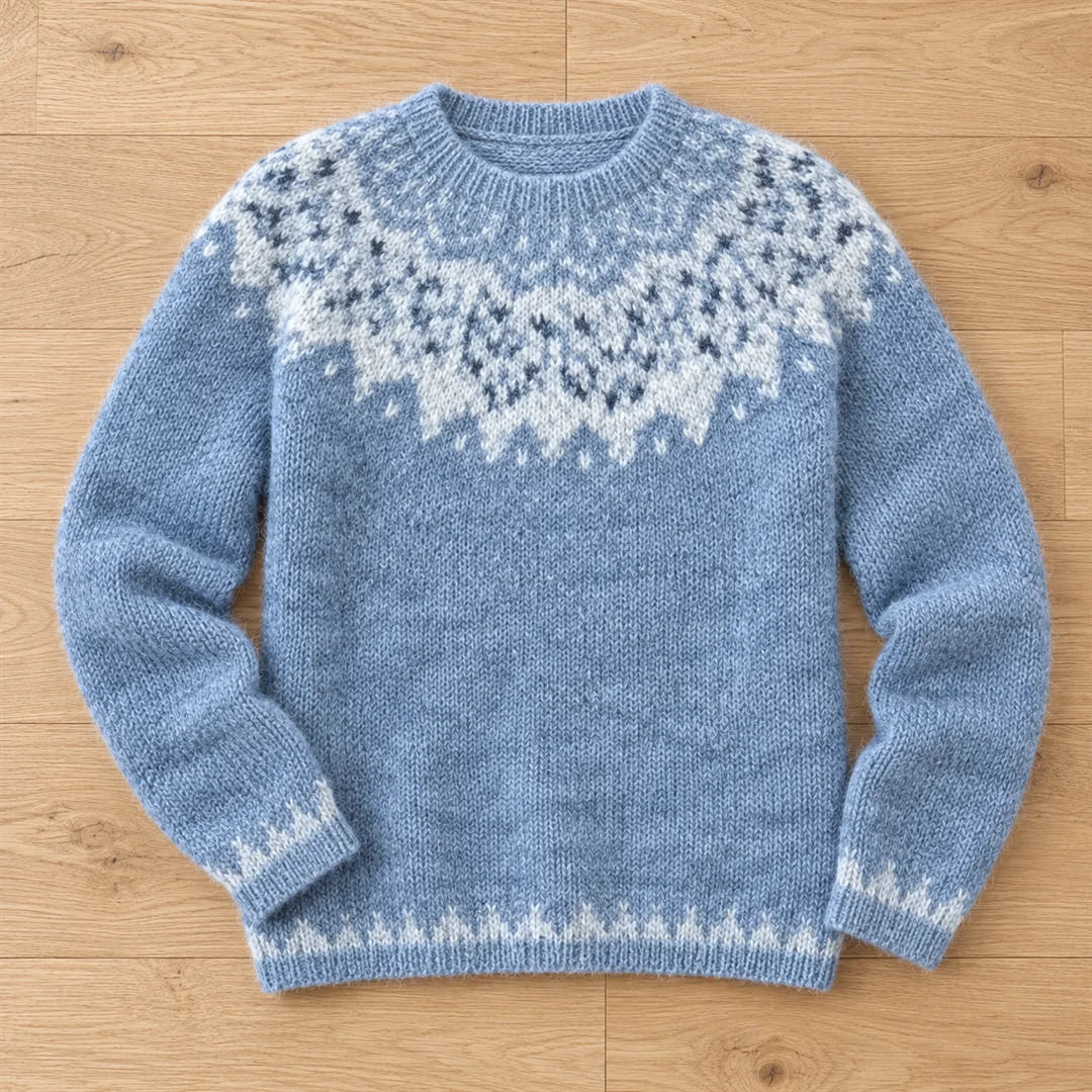 Linnea snowflake sweater flat lay
