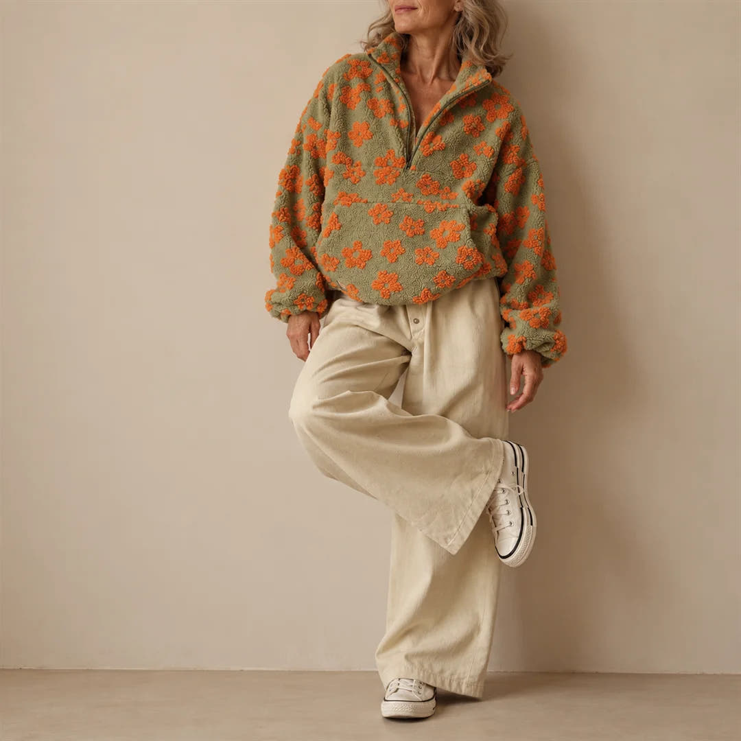 Maisy Floral Sherpa Sweater