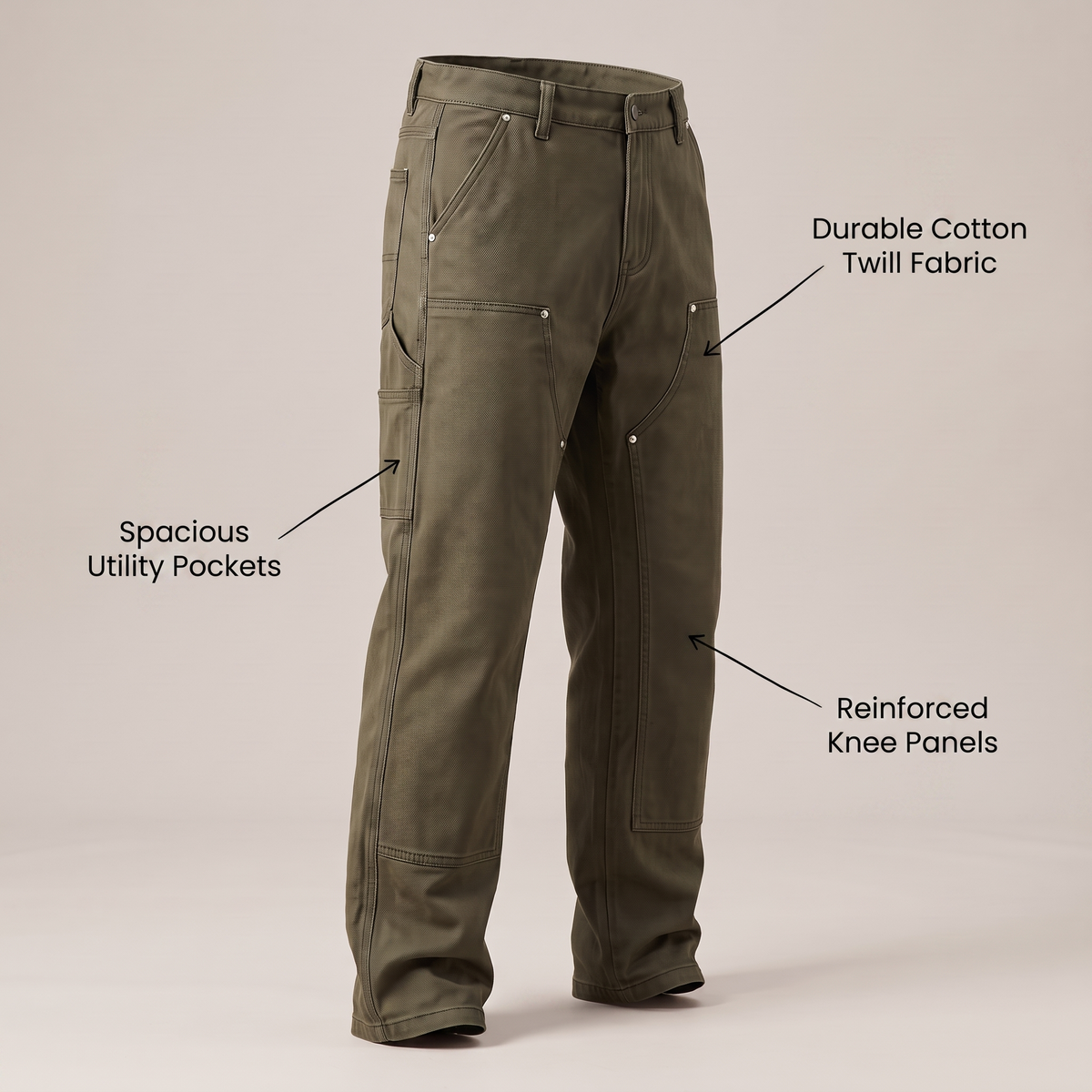 Rugged | Workwear Straight-leg Utility Pants