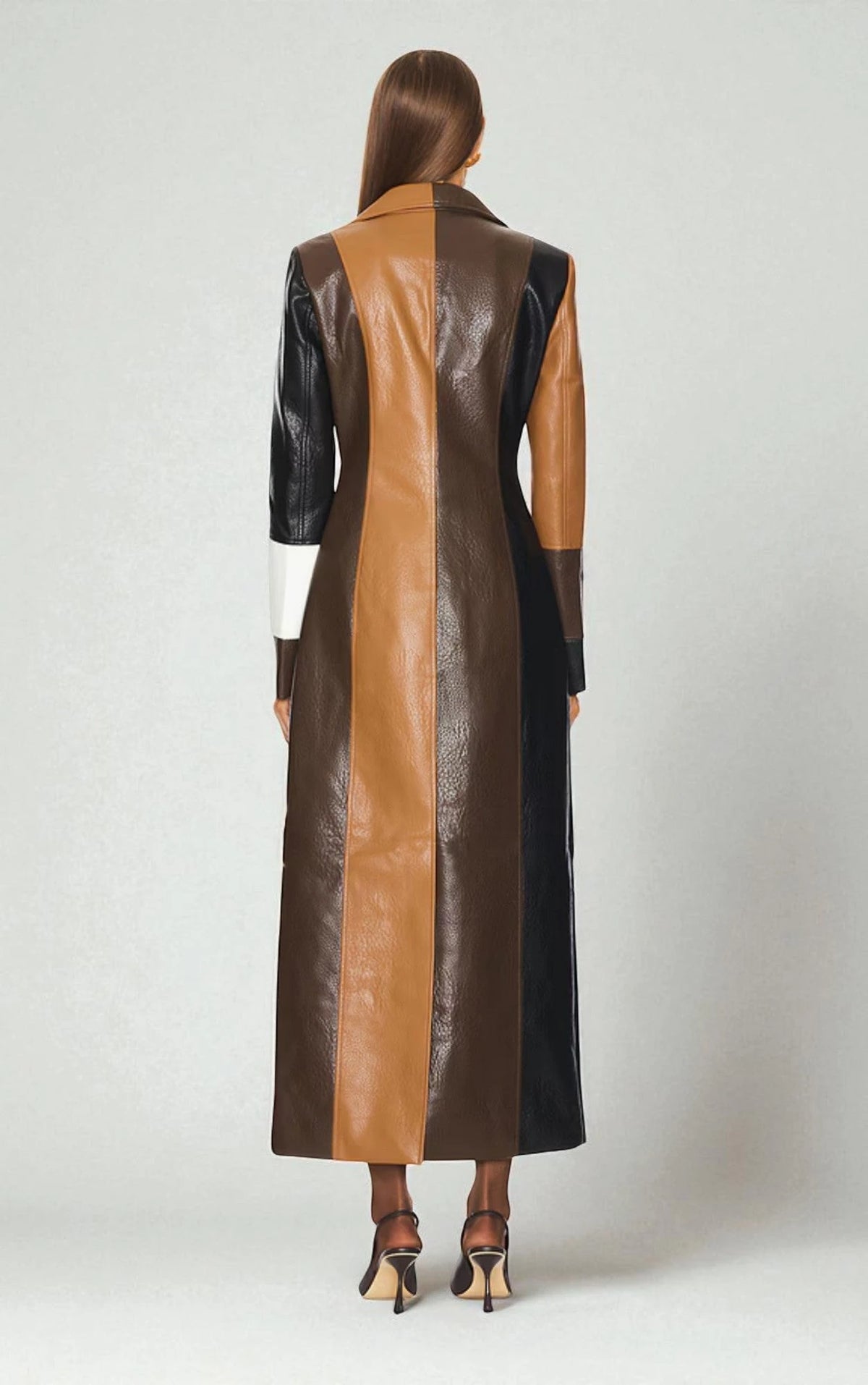 Mosaic | Patchwork Faux Leather Coat