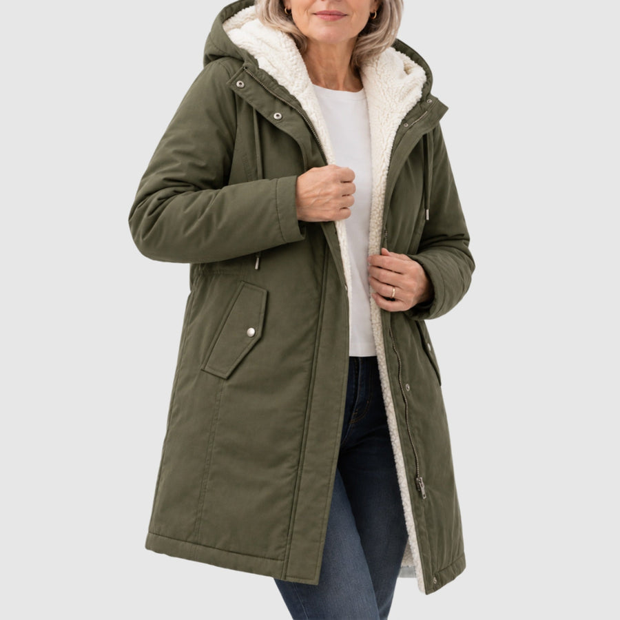 Murielle | Sherpa-Lined Hooded Coat
