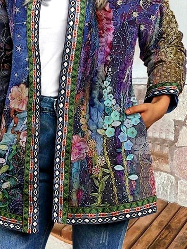 Rosemary Floral Patchwork Quilted Jacket - Nora & Rose Maine, view 6