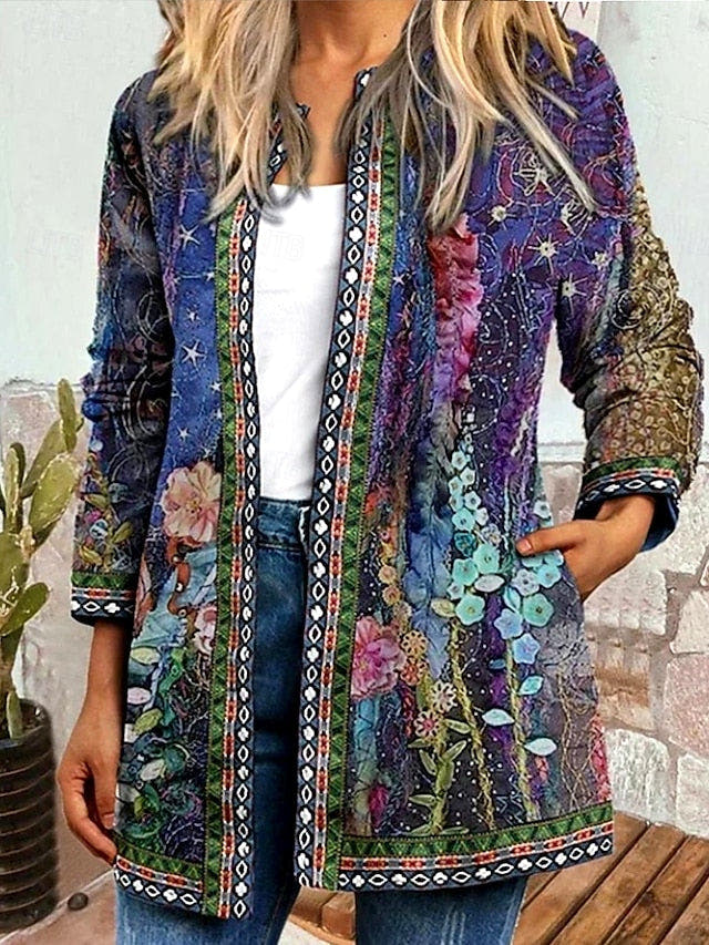 Rosemary Floral Patchwork Quilted Jacket - Nora & Rose Maine