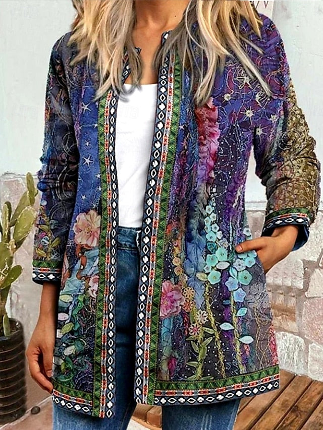 Rosemary Floral Patchwork Quilted Jacket - Nora & Rose Maine