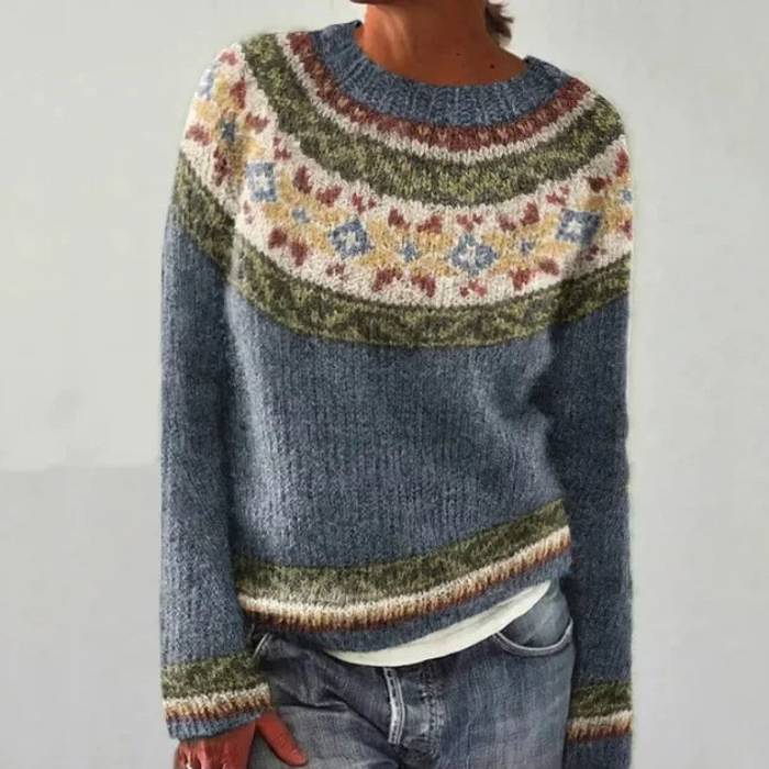 Hazel Retro Scandinavian Knitted Sweater - Nora & Rose Maine
