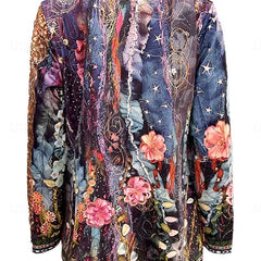 Rosemary Floral Patchwork Quilted Jacket - Nora & Rose Maine, view 2