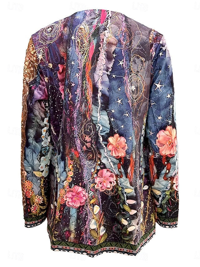 Rosemary Floral Patchwork Quilted Jacket - Nora & Rose Maine, view 2