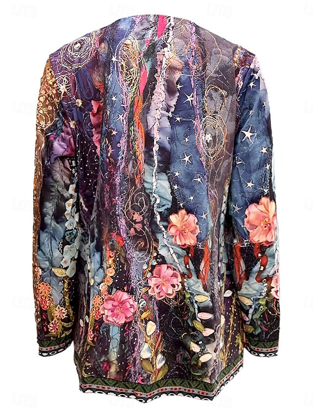 Rosemary Floral Patchwork Quilted Jacket - Nora & Rose Maine, view 2