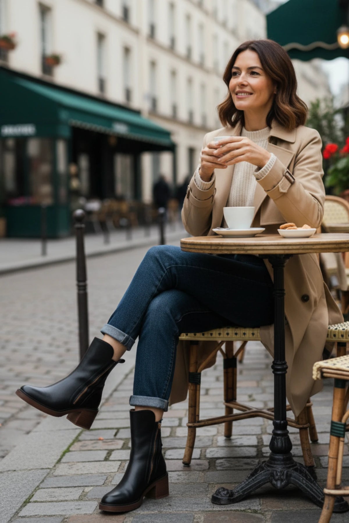 Pernelle | Leather Block-Heel Boots