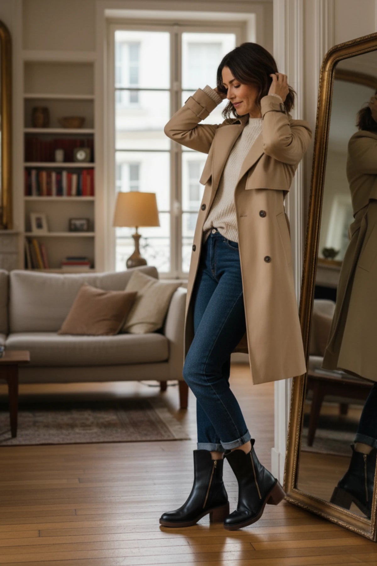 Pernelle | Leather Block-Heel Boots