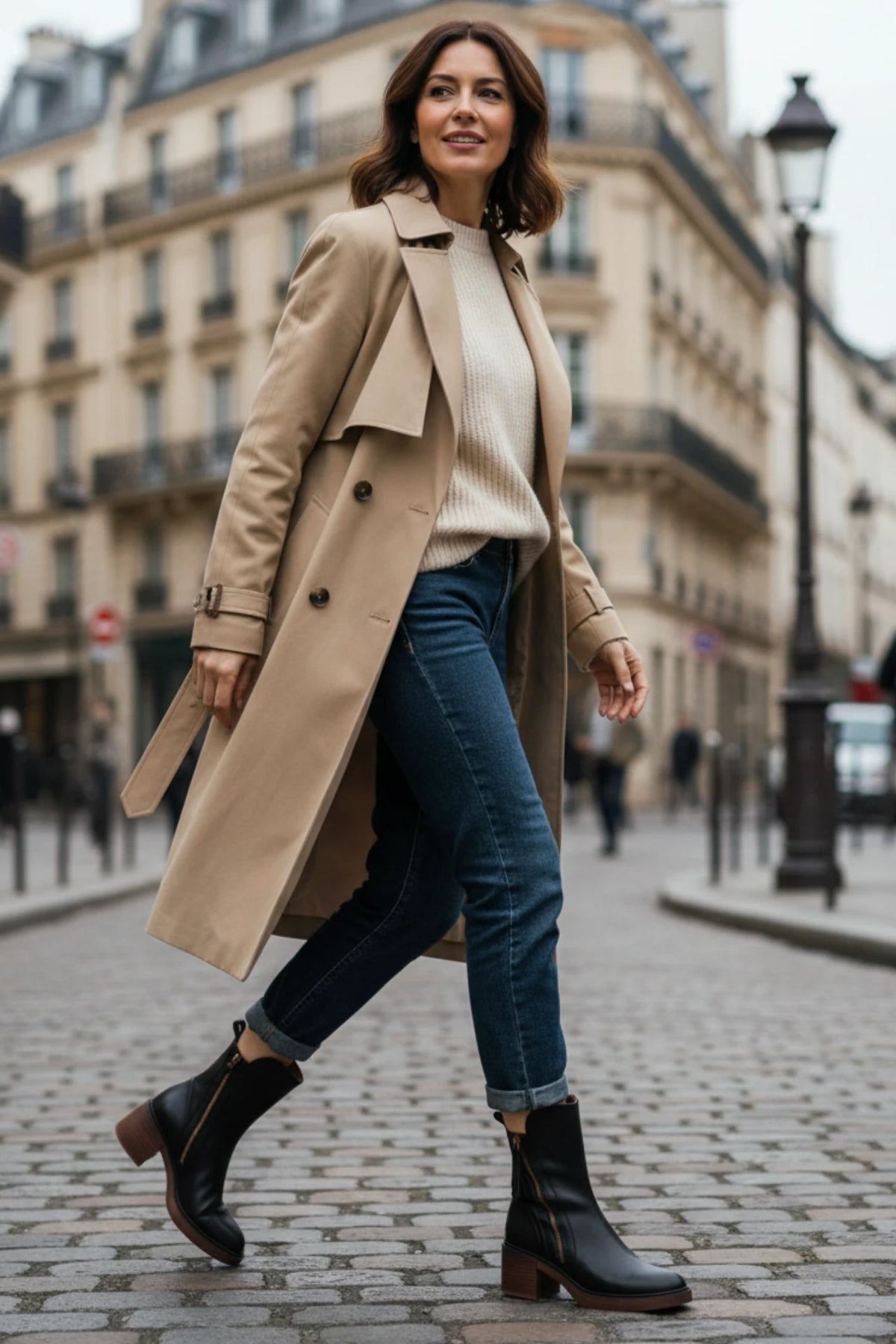 Pernelle | Leather Block-Heel Boots
