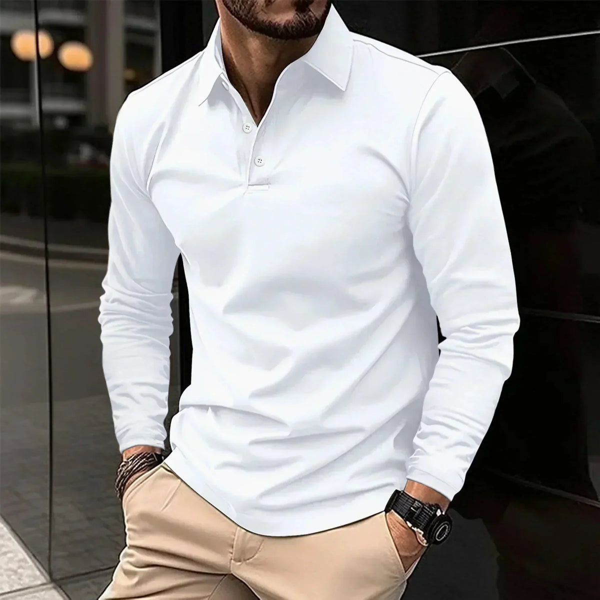 Adrian | Modern Fit Long-Sleeve Polo