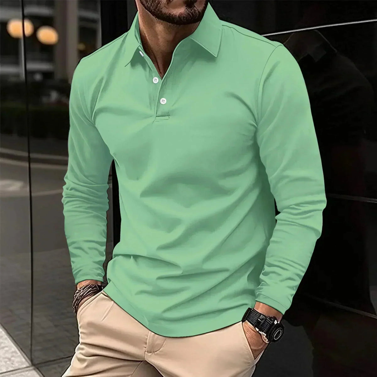 Adrian | Modern Fit Long-Sleeve Polo